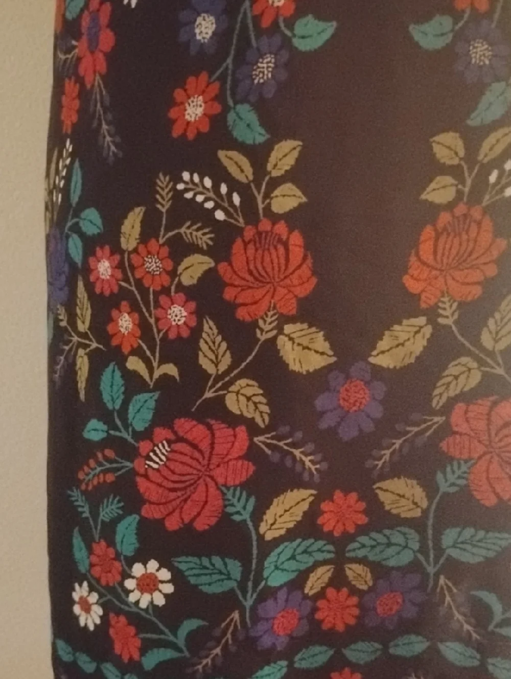 Xhilaration Black Floral Mini Dress with Vibrant Floral Accents - Picture 6 of 8